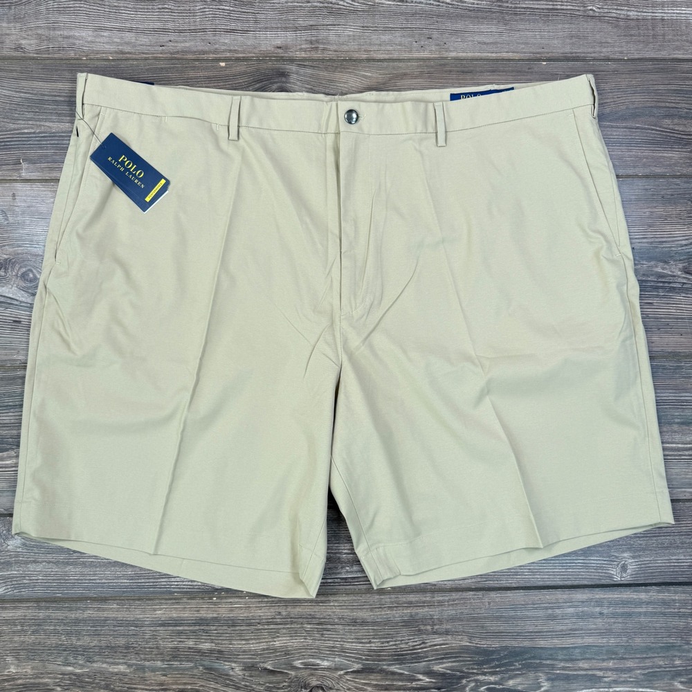 Polo Ralph Lauren Mens Size 50B Performance Shorts Khaki Tan Classic Fit 9" NWT